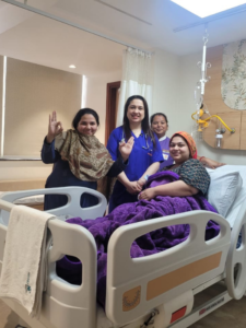 Dr. Anjali Chaudhary with her patient